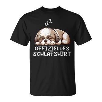 Offizielles Schlaf Shih Tzu Hundehalter Hundebesitzer T-Shirt - Geschenkecke