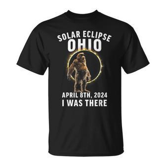 Ohio Eclipse 2024 Bigfoot Sasquatch April 8 2024 Ohio T-Shirt - Seseable