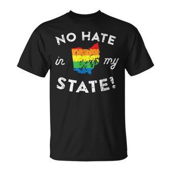 Ohio Gay Pride Rainbow No Hate In My State Lgbt T-Shirt - Monsterry DE