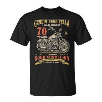 Old Biker 70 Years In The Making 70Th Birthday Biker T-Shirt - Thegiftio UK