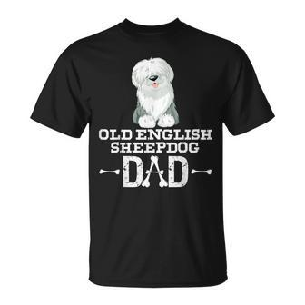 Old English Sheepdog Dad Dog Lover Father's Day T-Shirt - Monsterry AU