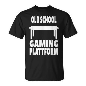 Old School Gaming Platform For Board Players T-Shirt - Monsterry