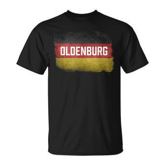 Oldenburg Germany German Flag Vintage Souvenir T-Shirt - Monsterry AU