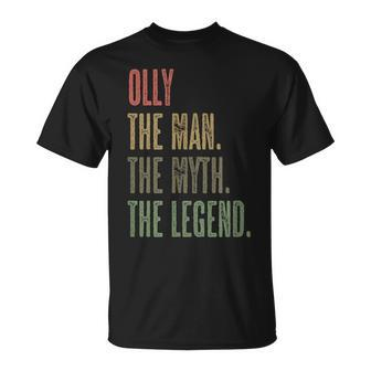 Olly The Man The Myth The Legend Boys Name T-Shirt - Seseable