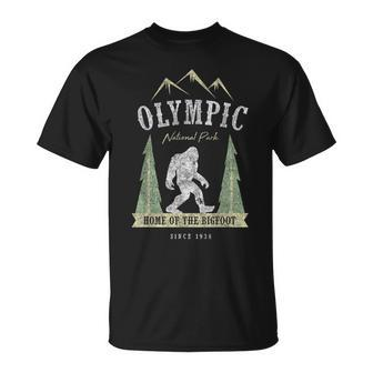Olympic National Park Vintage Bigfoot Washington T-Shirt - Monsterry UK