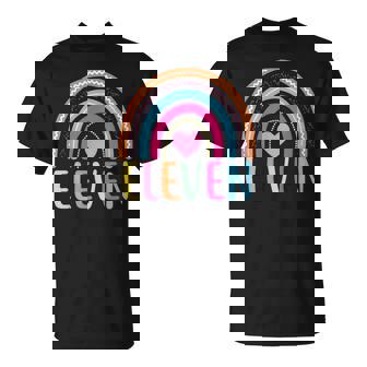 Once Años De Edad Arco Iris 11 Cumpleaños Para Niñas Lindas 11 Cumpleaños Camiseta unisex - Regaloses