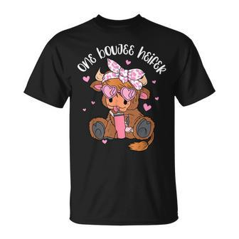 One Boujee Heifer Highland Cow Tumbler Happy Valentine's Day T-Shirt | Seseable CA