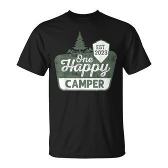 One Happy Camper Matching Family First Birthday Party 2024 T-Shirt - Monsterry