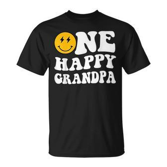One Happy Dude 1St Birthday One Cool Grandpa Family Matching T-Shirt - Seseable