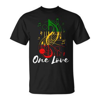 One Love Rastafarian Reggae Music Rastafari Roots Reggae T-Shirt | Mazezy