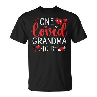 One Loved Grandma To Be Valentines Pregnancy Announcement T-Shirt - Monsterry DE