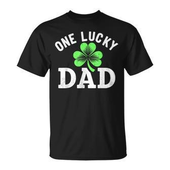 One Lucky Dad Father Irish St Patrick's Day T-Shirt - Seseable