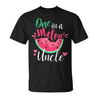 One In A Melon Uncle Birthday Party Matching Family Group T-Shirt - Monsterry