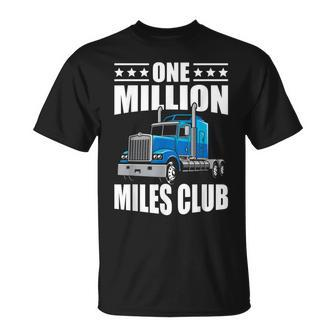 One Million Miles Club Truck Driver Novelty T-Shirt - Monsterry