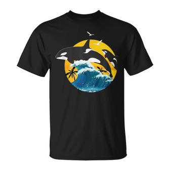 Orca Squad Whale Sunset Sea Animal Wildlife Boys & Girls T-Shirt - Monsterry