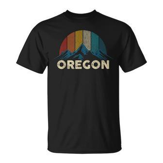 Oregon Vintage Mountains Nature Hiking T-Shirt - Monsterry CA