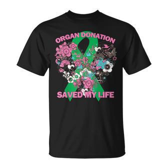 Organ Donation Saved My Life Green Ribbon Transplant Life T-Shirt - Monsterry CA