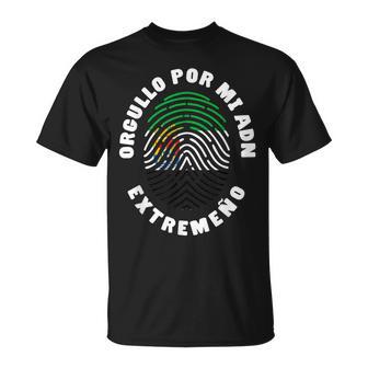 Orgullo Mi Adn Extremeño Bandera Extremadura Huella Dactilar Camiseta unisex - Regaloses