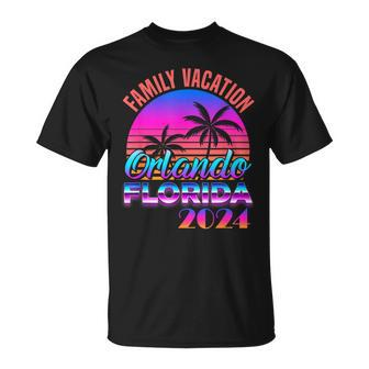 Orlando Florida Family Vacation 2024 Vintage Matching Outfit T-Shirt - Thegiftio UK