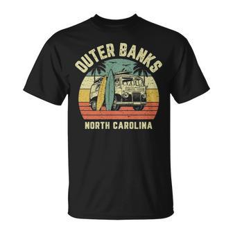 Outer Banks Retro Surfing Van Cool Pogue Life Surfer T-Shirt | Mazezy