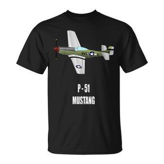 P-51 Mustang World War Ii Military Airplane T-Shirt - Monsterry CA