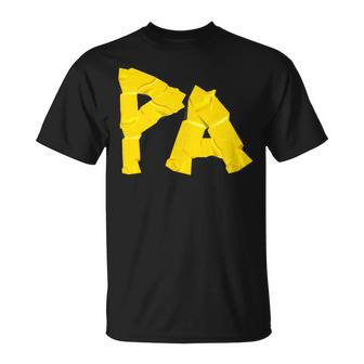 Pa Papa Fathers Day Dad Tape Style T-Shirt - Seseable