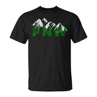 Pacific Northwest Pnw Pine Trees Mountains T-Shirt - Monsterry CA