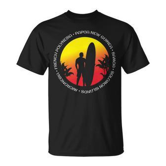 Pacific Ocean Surf South Surfer T-Shirt | Mazezy
