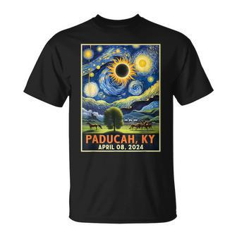 Paducah Kentucky Total Solar Eclipse 2024 Starry Night T-Shirt | Mazezy DE
