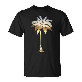 Palm Tree Silhouette Tropical California Beach I Live Life T-Shirt - Monsterry CA