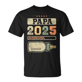 Papa 2025 Schwangerschafterkünden Werdenderater T-Shirt - Geschenkecke