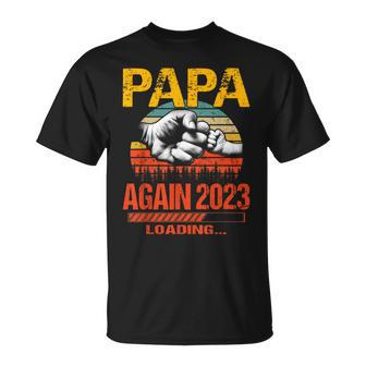 Papa Again Est 2023 Loading Future New Father's Day T-Shirt - Monsterry AU