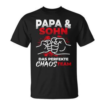 Papa & Sohn Das Perfekte Chaos Team Father's Day Bester Papa T-Shirt - Geschenkecke