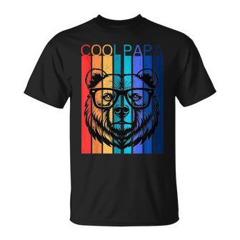 Papa Papa Bär Ehemannater Familieatertag Regenbogen T-Shirt - Geschenkecke