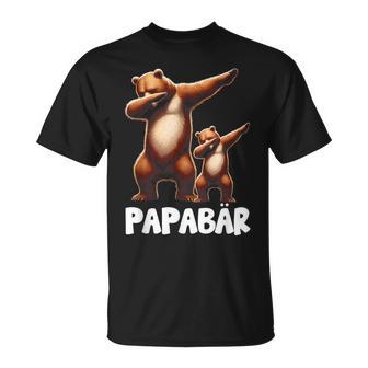 Papa Bärater Tochter Sohn Dabbing Papaatertag T-Shirt - Geschenkecke