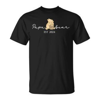 Papa Bear Est 2024 New Dad Best Dad Ever Happy Father's Day T-Shirt | Mazezy UK