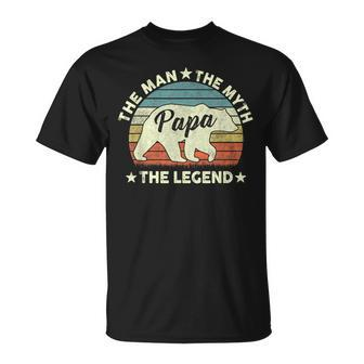 Papa Bear For Father's Day The Man Myth Legend T-Shirt - Monsterry CA