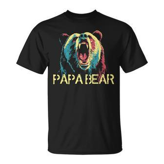 Papa Bear Father Dad Daddy Father's Day T-Shirt - Monsterry