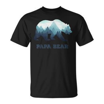 Papa Bear Wildlifeatertagsgeschenk Für Papa Papa Oder Dada T-Shirt - Geschenkecke