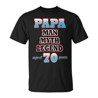 Papa Birthday Idea 70Th Birthday T T-Shirt - Thegiftio UK