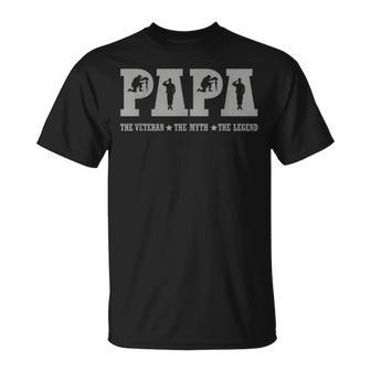 Papa Dad Veteran Myth Legend Hero Father's Day 2023 Grandpa T-Shirt - Monsterry DE
