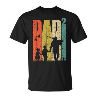 Papa Hoch 2 T-Shirt für Zweifach-Väter, Jäger-Motiv - Seseable