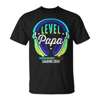 Papa Level Loading Schwangerschafterkünden Baby Party 2024 T-Shirt - Geschenkecke