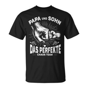 Papa Und Sohn Das Perfekte Chaos Team Father's Birthday T-Shirt - Seseable