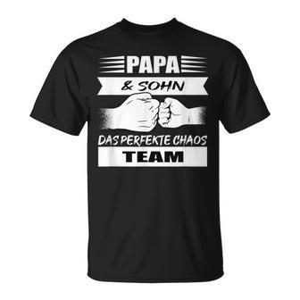 Papa Und Sohn Das Perfekte Chaos Teamatertag T-Shirt - Geschenkecke