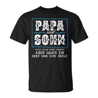 Papa Und Sohnnicht Immer Einer Meinung Aber Herz Und Seele Kapuzenjacke T-Shirt - Geschenkecke