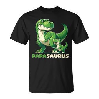 Papasaurus Father's Day Best Dad T-Rex Papa T-Shirt - Monsterry