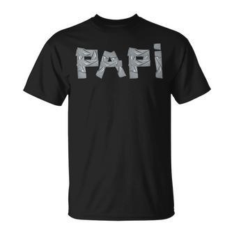 Papi Dad Fathers Day 2024 Tape Style T-Shirt - Seseable