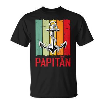 Papitänatertag Bester Papa Anker Norden Kapitänater Papi T-Shirt - Geschenkecke