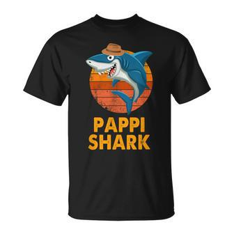 Pappi Shark Vintage Papa Grandpa Father's Day T-Shirt - Monsterry DE